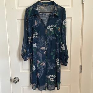Floral Dress Always Indigo 2X NWT